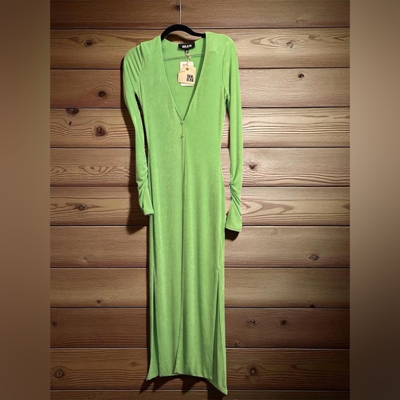 NWT SER.O.YA Murray Cardigan Maxi Duster in Lime Green – XS - Picture 1 of 6